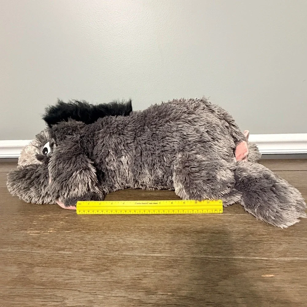 Disney Parks Eeyore Plush Winnie the Pooh Shaggy Grey Donkey Detachable Tail